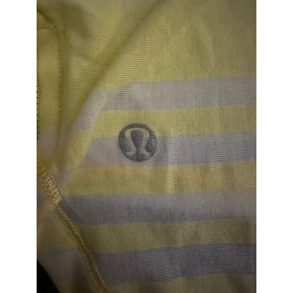 Lululemon Burn It Out Tank Ocean Stripe Mellow Lemon